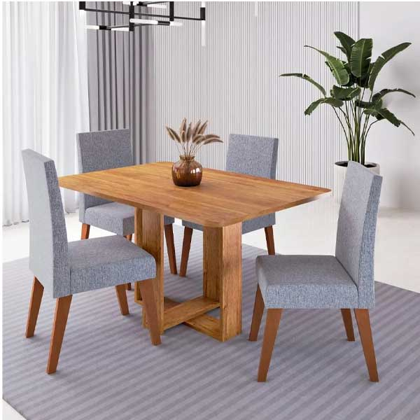 Comedor Havana con 4 Sillas Milão 4B