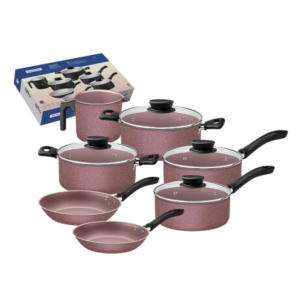 Tramontina Batería de Cocina Linz 11 Piezas Rosa